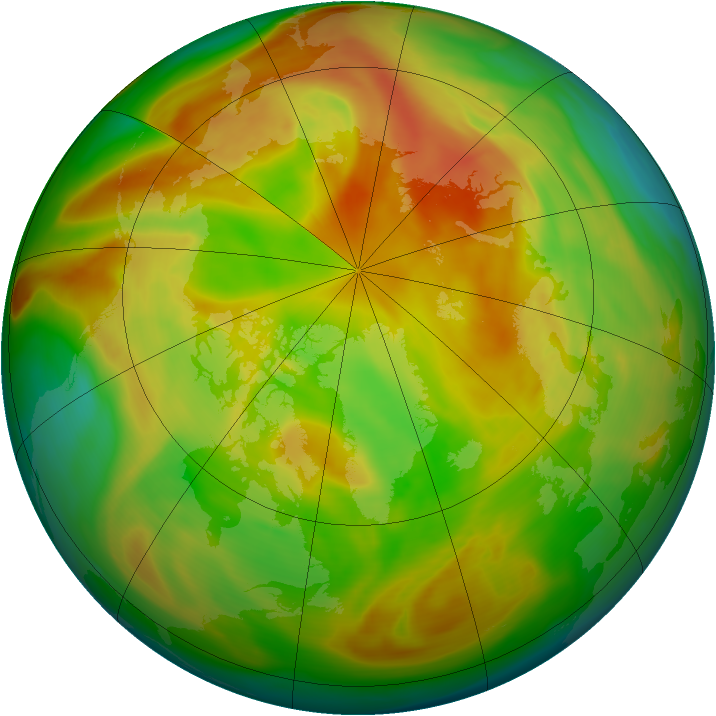 Arctic ozone map for 14 May 2006